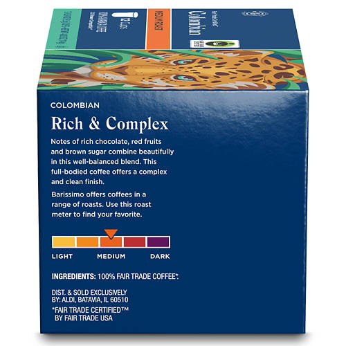 Barissimo Fair Trade Colombian Medium Roast Coffee Pods, 12 count